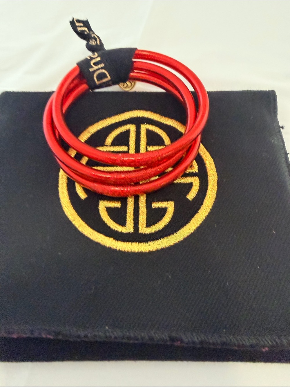 BuDhaGirl Red All-Weather Bangle Bracelet - Picture 6 of 10